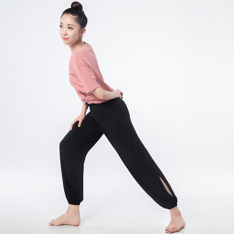 Chia phương thức tập cơ sở đào tạo khiêu vũ thực hành quần học sinh chấm điểm đóng đèn lồng quần yoga quần áo tập nhảy hiện đại - Khiêu vũ / Thể dục nhịp điệu / Thể dục dụng cụ giày nhảy cha cha cha