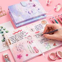 Small Clear New Wind Hand Ledger This Colorful Page Style Day Remember This Girls Secret Notebook This Beautifully Upscale Hand-painted Wind