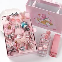 Childrens high-end hair decoration gift box female treasure hairpin princess pink bow tie card Girl hair girl head decoration damp and cuddly