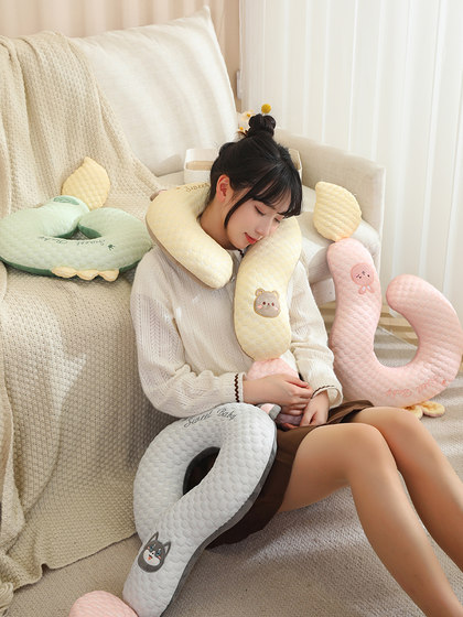 夏季创意问号抱枕沙发客厅靠垫办公室午睡枕头车载旅行颈枕靠枕女