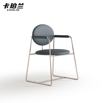 Light and extravagant dining chair 2022 new modern simple house with Nordic designer head layer cowhide creative dining table and chair stool