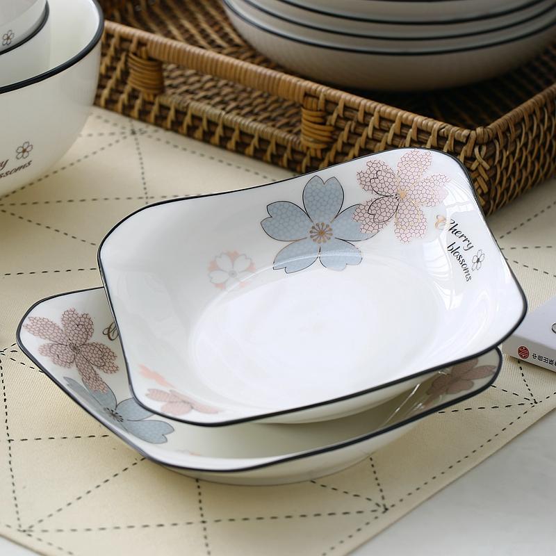 Jingdezhen 4/10 pack 】 【 household ceramic dish dish FanPan disc plate plate disc plate