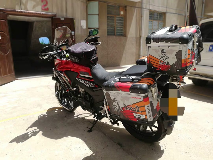 CB500X Luobu three boxes stickers side box tail box stickers motorcycle aluminum alloy reflective prints decals