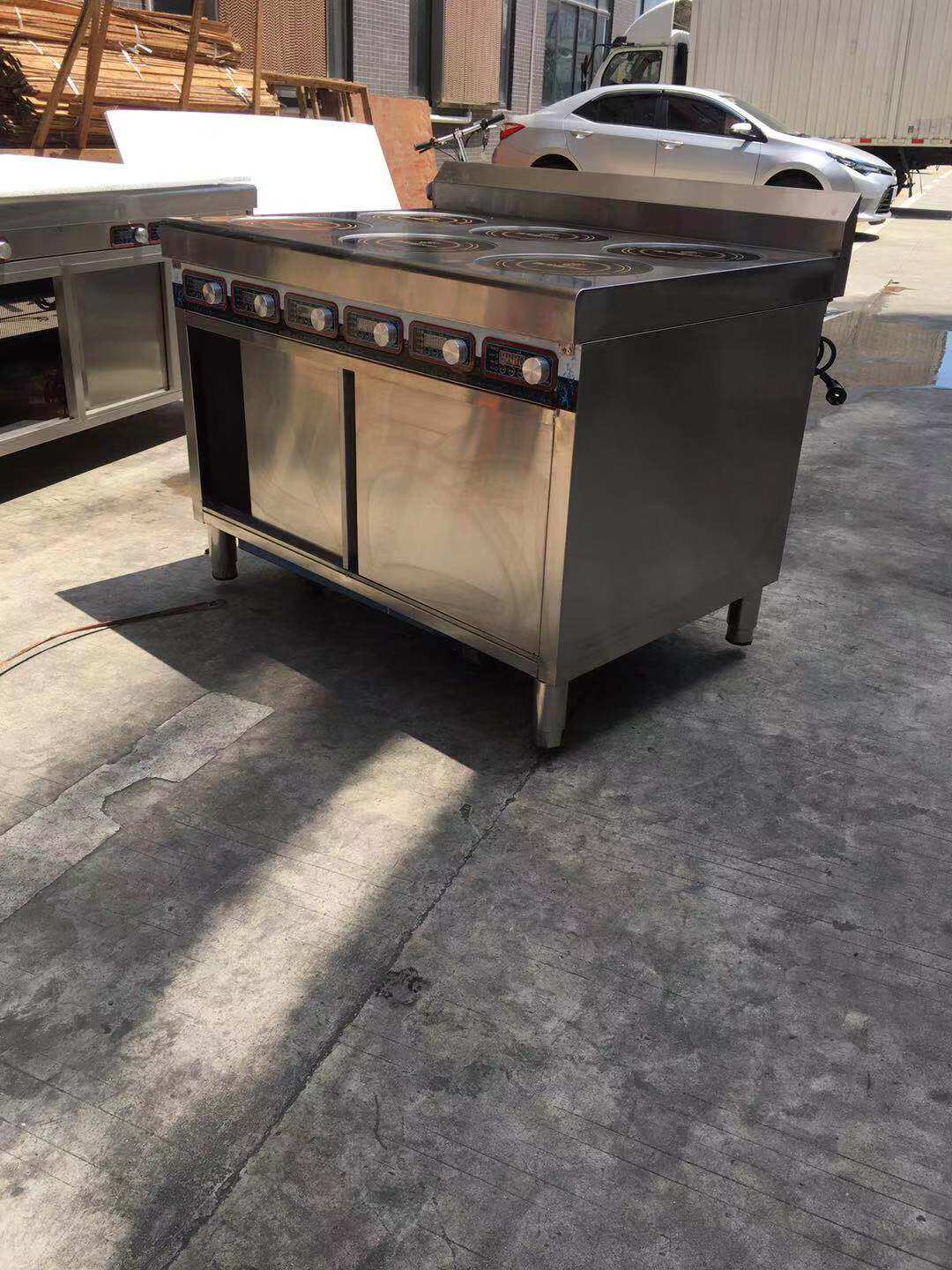 Haizida Commercial induction hob 3500w Induction hob 6-head Induction hob Floor-standing cabinet 6-eye cooker Multi-head induction Hob