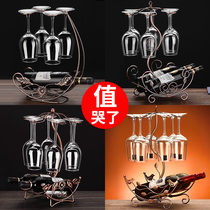Creative High Foot Cup Shelf Red Wine Cup Shelf Upside Down Home Living Room Bar Au Style Red Wine Rack Swing Wine Cabinet Decorations