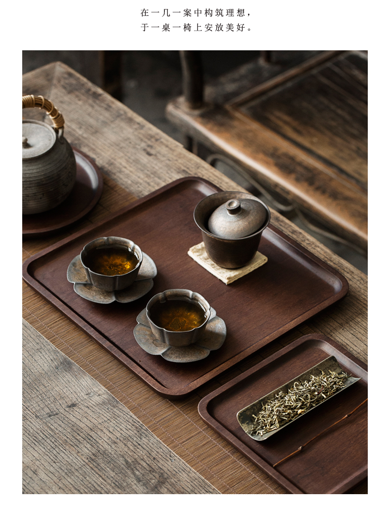 By weight of dry bamboo tea tray was single pot bearing pot rectangular tray was Japanese contracted household tea sets of bamboo