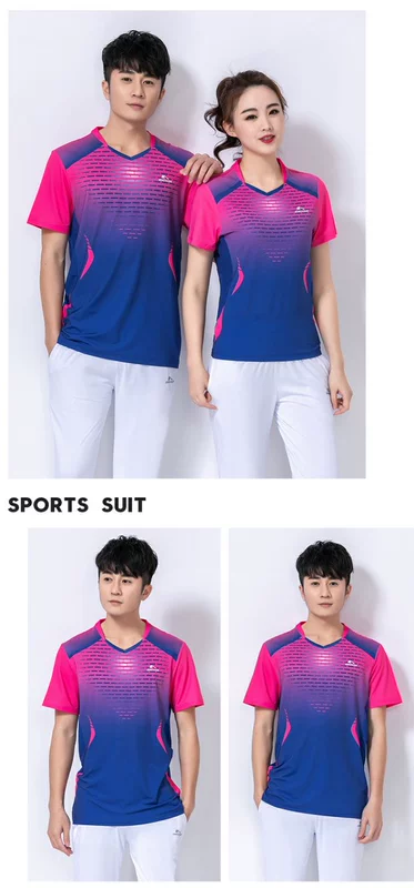Jinguan quần ngắn tay thể thao phù hợp với nam và nữ cặp đôi áo thun tay dài quần vuông nhảy Jiamusi mẫu thể thao mùa hè - Thể thao sau