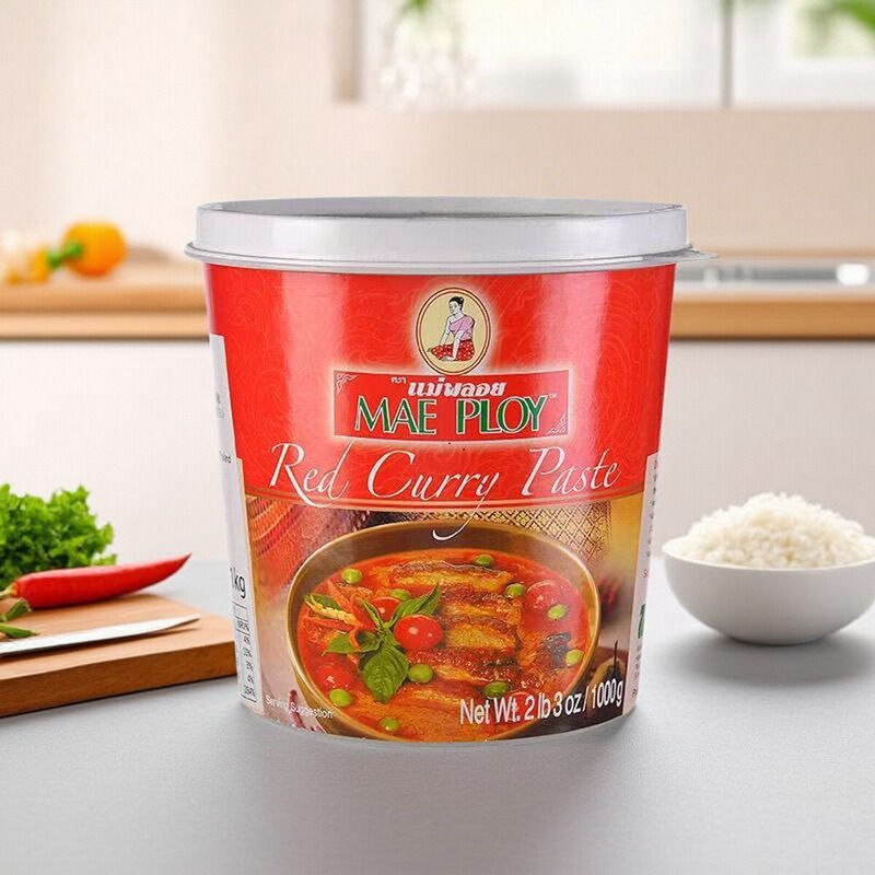 Thai Tainiang Red Curry Paste 1kg Curry Chicken Crab Shrimp Rice Seasoning Tcc Red Curry Paste Single Bottle 