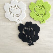 Creative Felt Thickened Tea Cup Mat Absorbent Cloth Art Cup Mat Non-slip Heat Insulation Mat Table Cushion Animal Series