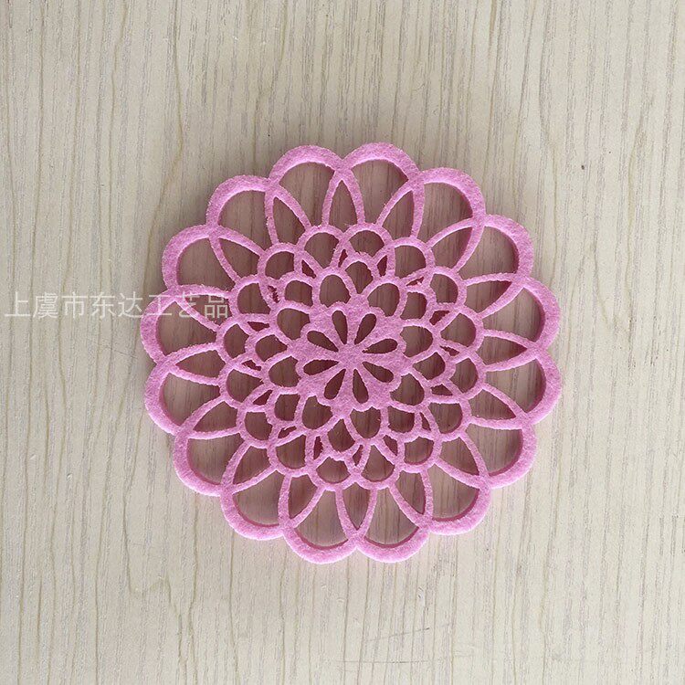 Special deal European non-woven felt thickened tea coaster absorbent fabric coaster non-slip heat insulation pad