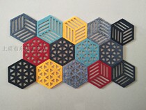 Factory Direct Sales new geometric felt coaster placemat placemat insulation pad non-toxic and environmentally friendly