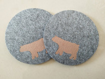 New creative European home original single export non-woven non-slip fashion felt coaster heat insulation pad bowl pad 20cm