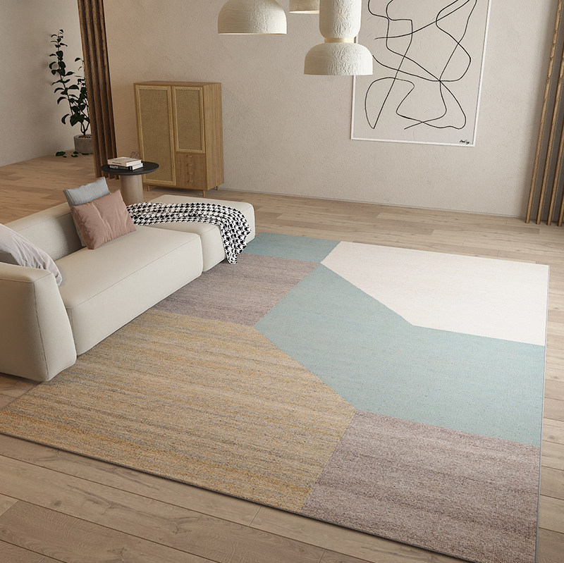 Morandi color Nordic geometric design sense wabi-sabi room coffee table carpet living room modern minimalist bedroom dirt-resistant