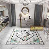 Personalized set making styling tile imitation water knife into the house Entrance Door Living Room Parquet Floor Tiles 800x800 Foshan