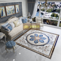 Jane American Entry into the door Xuanguan Hall House Shaped Floor Tiles Imitation Water Knife Pattern Set for Villa Living Room Parquet Tiles