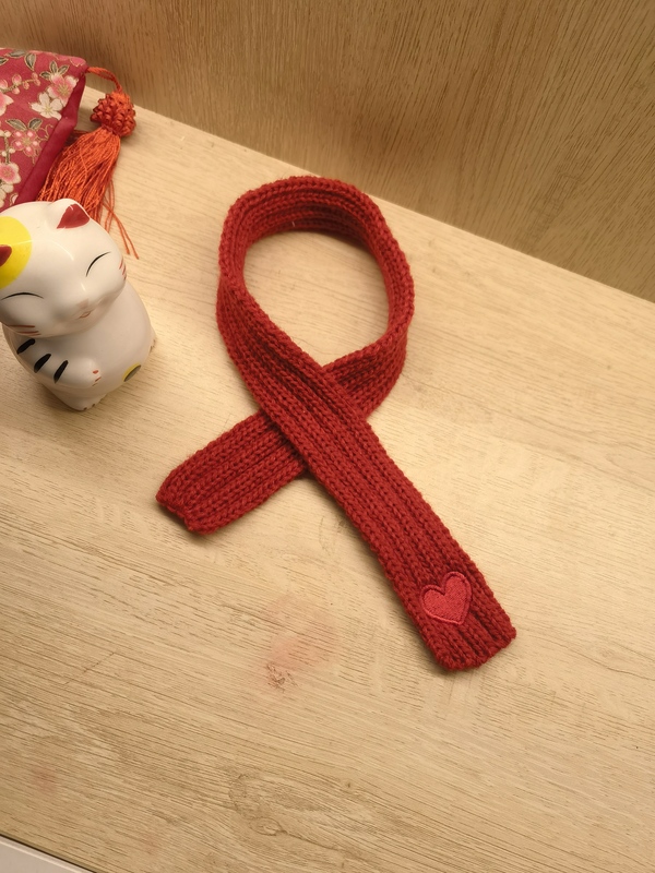 Scarf Cotton Doll Clothes 23cm Christmas and New Year Plush Toy Knitted Yarn Small Heart Accessories
