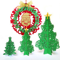 Mini Christmas tree desktop ornaments glitter felt cloth three-dimensional small tree shopping mall store Christmas decorations