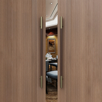 Glass door handle stainless steel wood grain black frameless sliding door handle hotel club box wooden handle