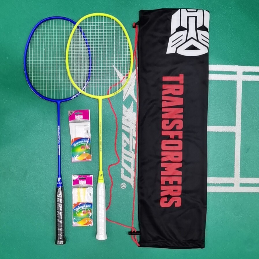 Value-for-money durable carbon fiber ultra-light beginner amateur competition training full carbon adult badminton racket double shot 30 pounds