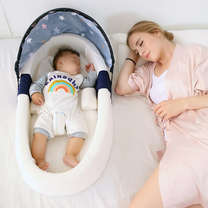 Portable bed in bed baby crib can be folded with removable newborn Sleep Bed Bionic Bed Multifunction God