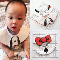 ins Japanese style 360 degree bib saliva towel Cute bib Cute saliva towel puppy cotton bib false collar