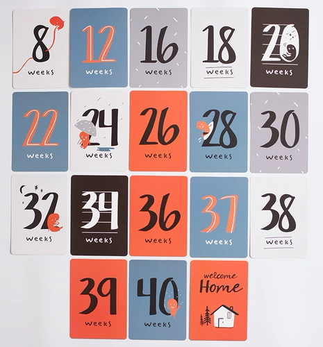 INS Baby Month Digital Post Mommy's Week Неделя Номера записного фонового фона мемориальная карта Мемориал