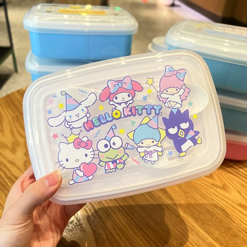 Мультяшный ланч-бокс для школьников, двухэтажная банка для хранения, ящик для хранения