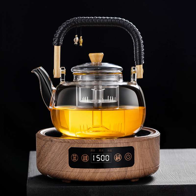 Shiver thickened high temperature resistant glass cooking integrated cooking teapot cooking teapot cooking tea with new boiling water tea suit electric pottery stove-Taobao