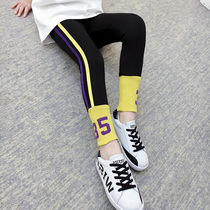 Childrens pants Spring and Autumn girls all-match drawstring trousers 2021 new spring girls casual leggings