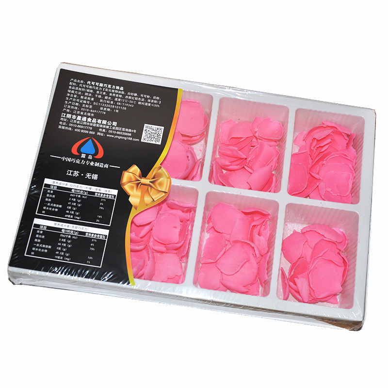 Box Dress Each Color Rose Petals Chocolate Decoration Case Packaging Handmade Birthday Cake Decoration Pieces Mousse Swing Piece