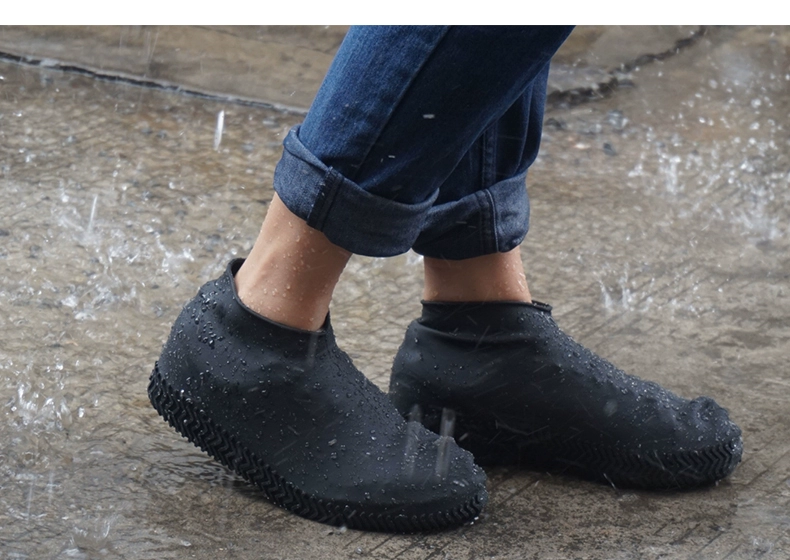 Giày đế bằng silicon có thể được tái sử dụng với giày đi mưa chống nước, giày đi mưa chống trượt cho nam và nữ - Rainshoes