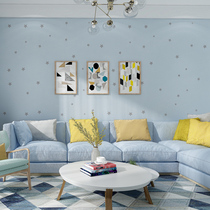 Wall Paper Self-Glued Bedroom Cozy TV Background Wall Decoration Stars Wallpaper 3d Solid Wall Sticker Children Room Stickers
