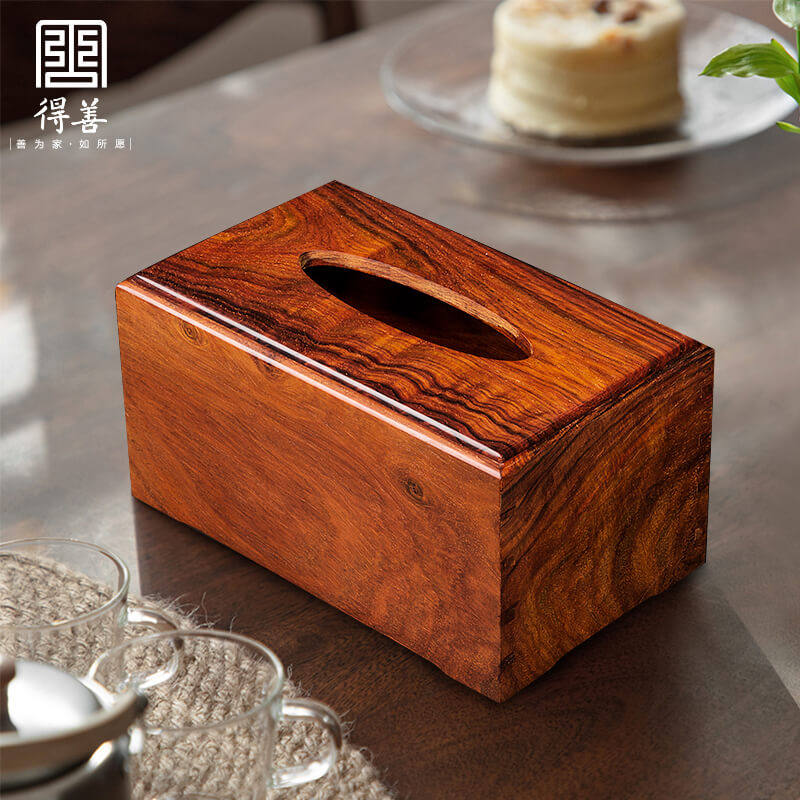 Redwood Towel Box Chinese Solid Wood Living Room Household Tissue Box Small Leaf Jin Nan Creative Pumps Box Nanjing Nan