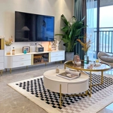 Простая современная каменная доска телевизионный шкаф кофейный столик комбинация итальянская легкая роскошная маленькая квартира Белая гостиная в INS напольная мебель мебель мебель