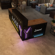 Wrought iron corner bar table Cashier counter Vintage creative restaurant bar Bar Milk tea shop Front desk