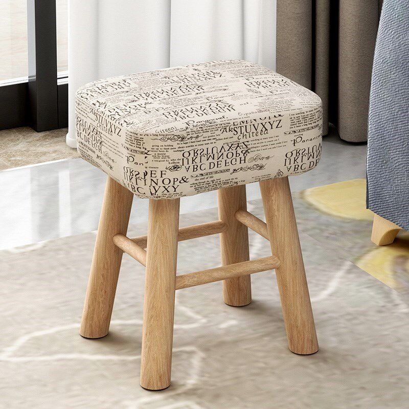 Room soft stool doordoorway home children sponge mini chair wooden bench American desk balcony solid Japanese style