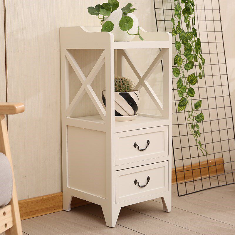 Bedroom bedside table 25cm wide solid wood ultra-narrow storage crevice cabinet 20 30 35 40 mini small cabinet side cabinet