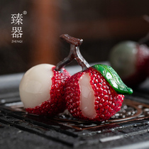Zhen Jizhi with color-changing lychee tea pet ornaments boutique can raise creative personality tea play tea set tea ceremony accessories