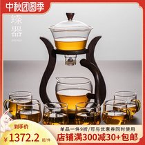 Zhenji glass lazy kung fu tea set teacup set home simple creative Japanese semi-automatic tea brewers