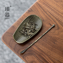 Zhenyou tea tea zinc alloy woven tea ceremony six gentlemen metal tea spoon appreciation of tea kung fu tea accessories