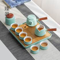 Zhen Ji Kung Fu Tea Set Home Japanese Simple Dry Break Plate Tea Set Office Club Guest Side Pot Gift Box