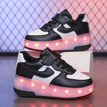 Storm Walking Shoes Girl Invisible Four-wheel Retractable Children Student Wheels Skating Shoes 2024 New boys skating shoes Skating Shoes