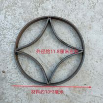 Iron welded return gate copper coin circle cast iron railing guardrail iron flower staircase flower stand accessories flower iron courtyard