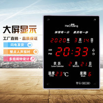 Wall clock manufacturers direct LED electronic perpetual calendar digital wall clock calendar clock living room clock HEC188