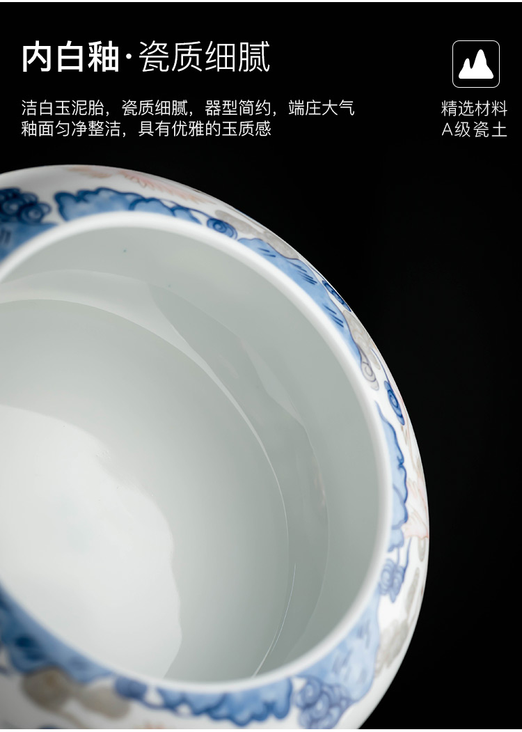 Dragon fish pole element | ceramic tea wash to wash your trace silver cup home of kung fu tea bowl washing bowl writing brush washer