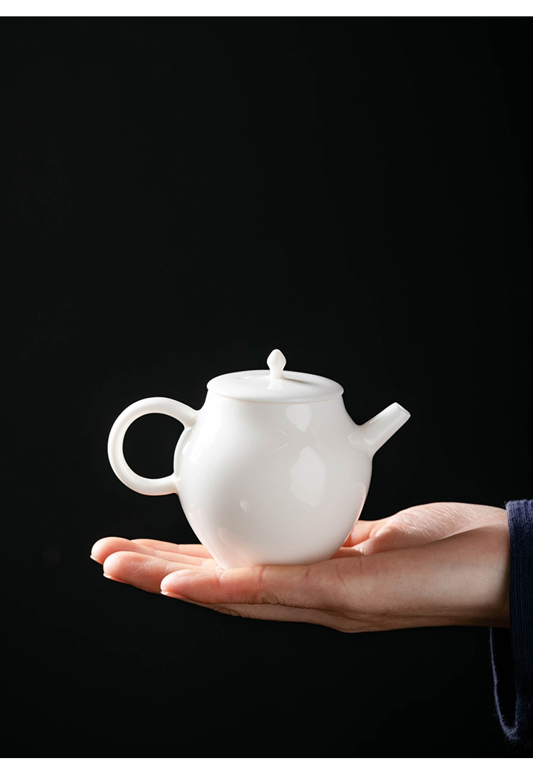 Pole element | kung fu teapot household ceramics single pot pot of tea set in hand pot of towing dry mercifully all the plates