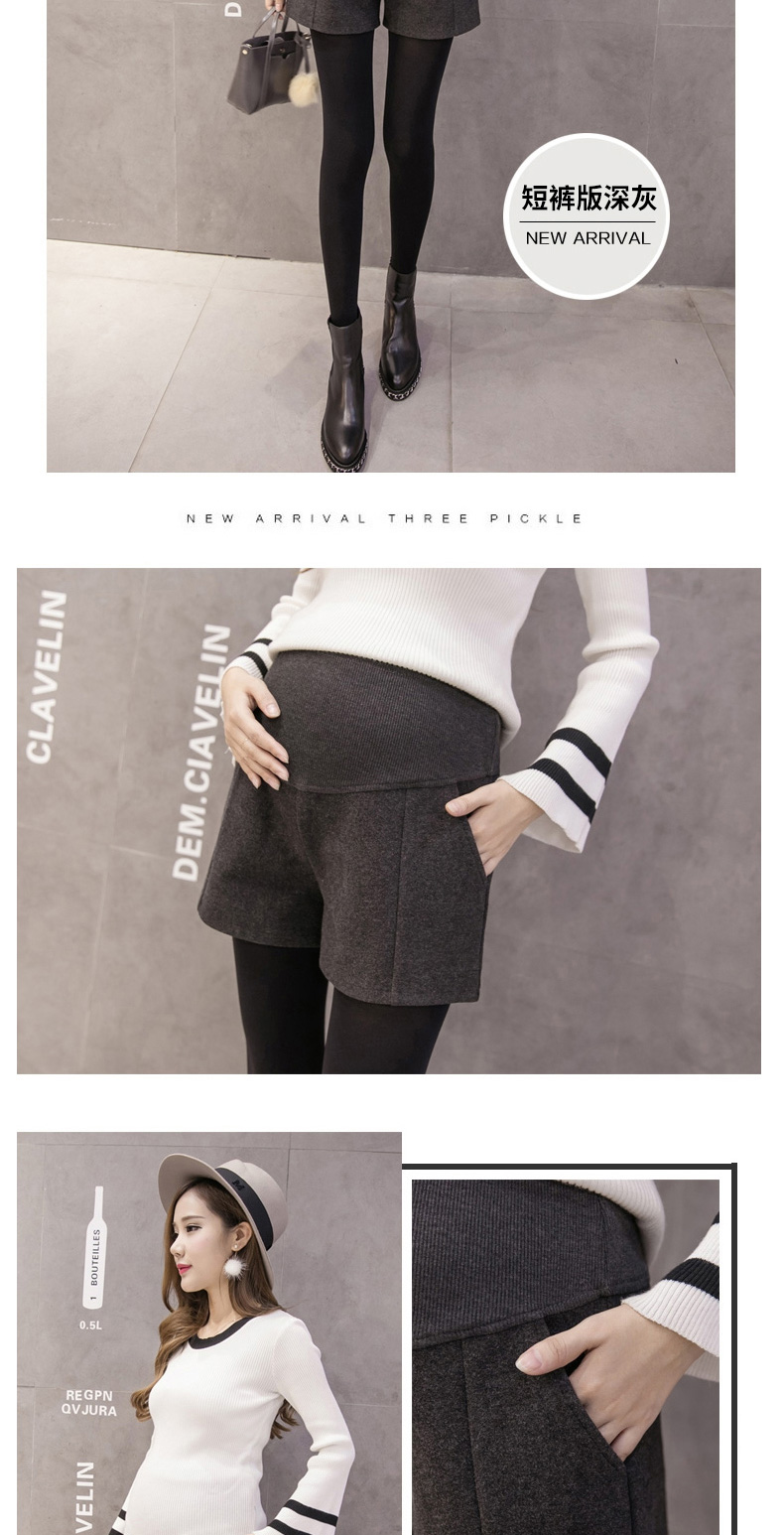 Quần bà bầu trong mùa thu đông mặc cho bà bầu quần short nữ 2018 mới váy quần nâng bụng xà cạp quần len mùa đông quần bầu mặc nhà