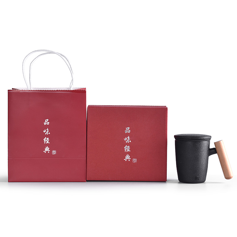 Coarse ceramic keller with cover 999 sterling silver cup silver cup glass office cup tea separate individual cup custom