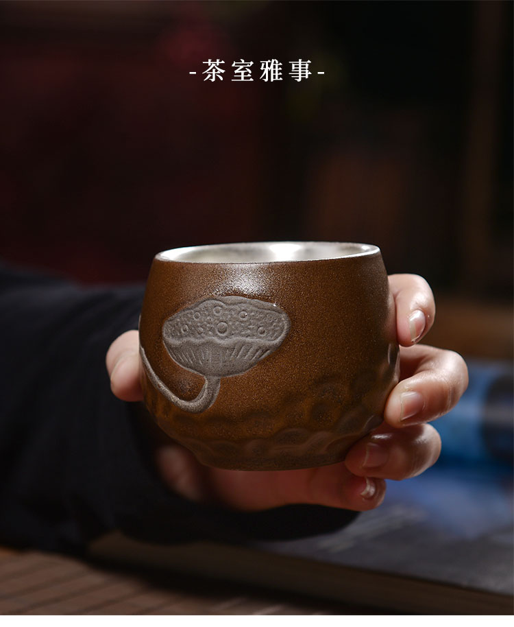 Elder brother up market metrix who cup checking ceramic coppering. As silver cup silver 99 kung fu tea tea cup sample tea cup single CPU