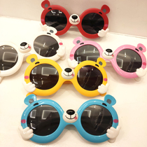  Childrens cartoon sunglasses Boys sunglasses puppies well-behaved cute girls catwalk glasses silicone polarized sunscreen handsome